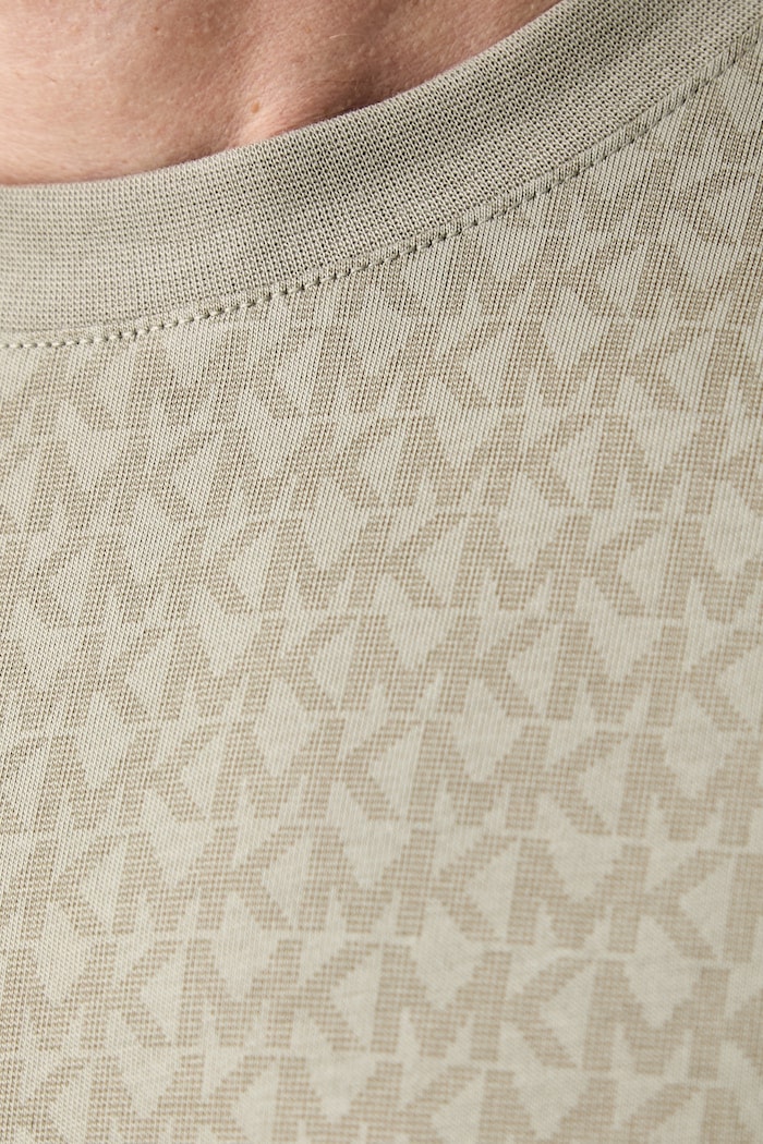 Michael Kors T-shirt męski bawełniany CS5529A5KS zielony
