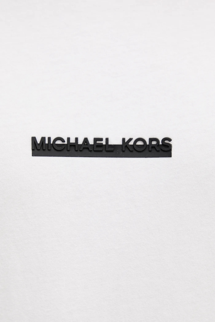 Βαμβακερό μπλουζάκι Michael Kors CT552LLFV4 λευκό