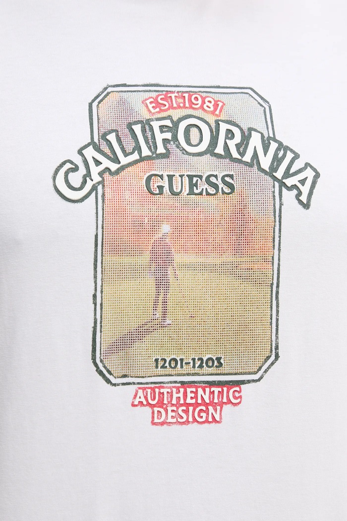 Guess t-shirt bawełniany PANORAMA M5YI18.I3Z14 biały