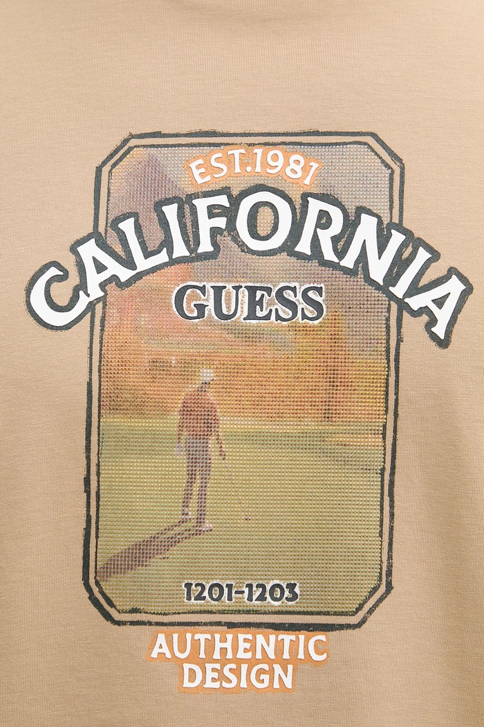 Guess tricou din bumbac PANORAMA M5YI18.I3Z14 bej