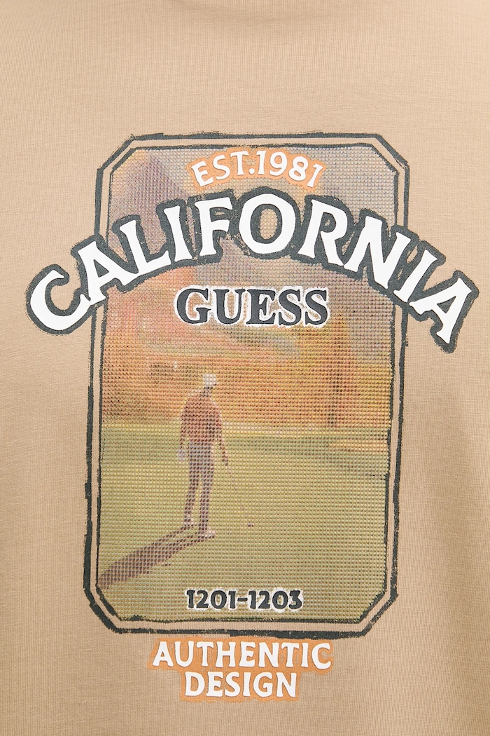 Guess tricou din bumbac PANORAMA M5YI18.I3Z14 bej