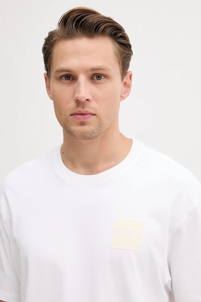 Odzież Guess t-shirt bawełniany M5YI27.KCCM1 biały