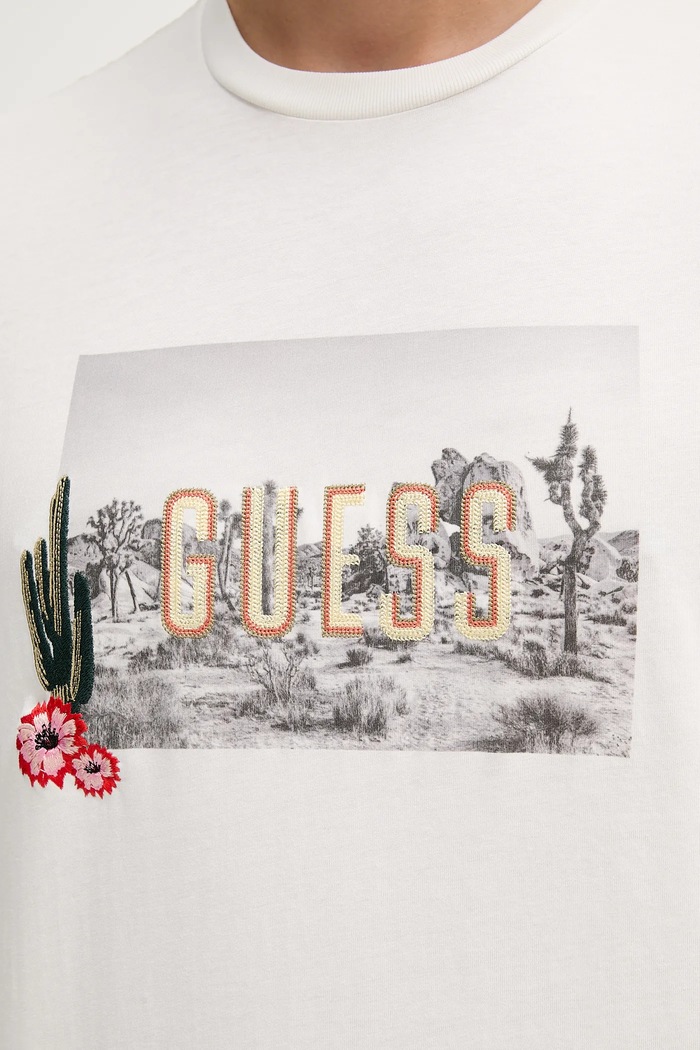 Bavlnené tričko Guess M5YI45.KBW41 biela