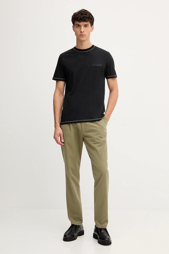 Guess t-shirt bawełniany U5RI01.KCAM1 czarny AW25
