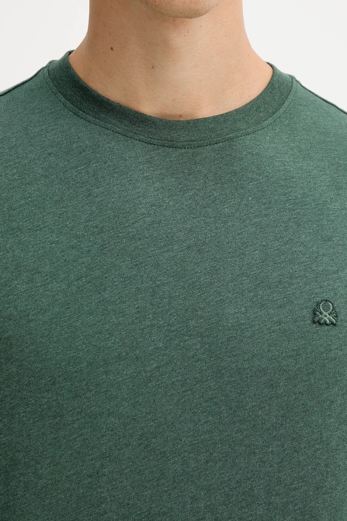 United Colors of Benetton t-shirt bawełniany 3UWFU10AU zielony