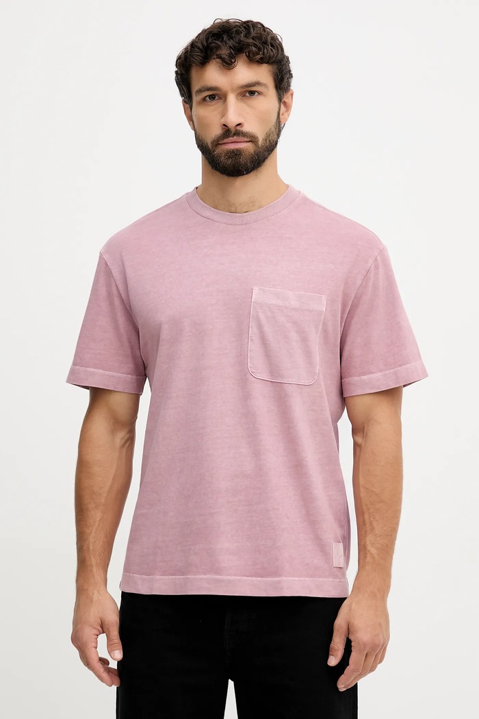 Bavlnené tričko United Colors of Benetton relaxed ružová 3ZITU10AV
