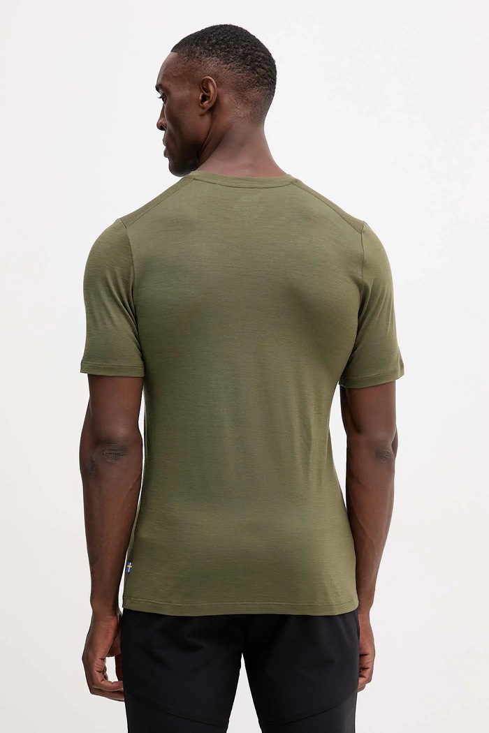 Odzież Fjallraven t-shirt sportowy Abisko F86977.625 zielony