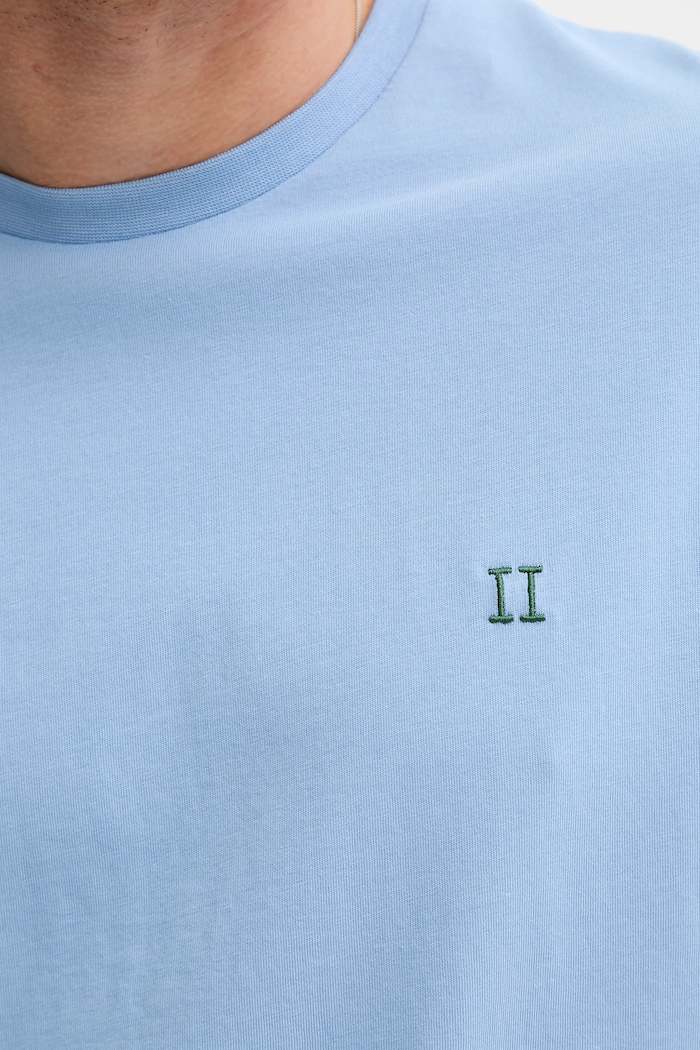 T-shirt bawełniany Norregaard Les Deux niebieski 1000201