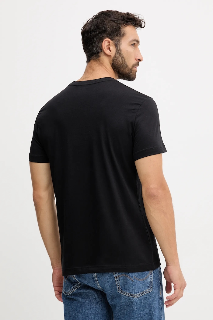Ρούχα Βαμβακερό μπλουζάκι Versace Jeans Couture 79GAHT00.CJ00T μαύρο