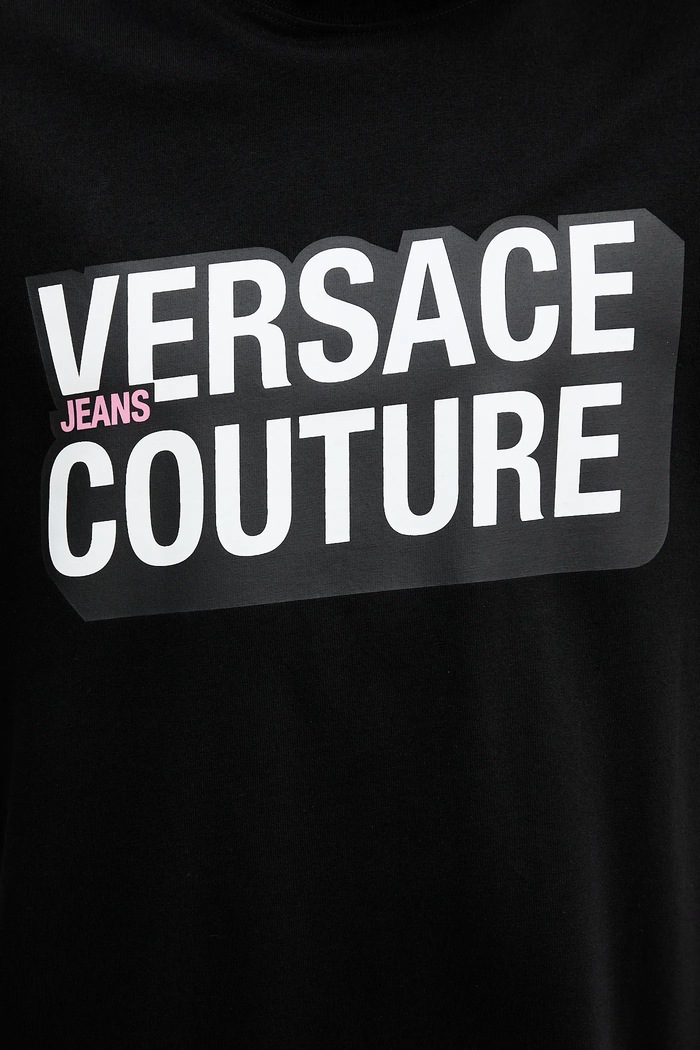 Versace Jeans Couture tricou din bumbac 79GAHP02.CJ01P negru