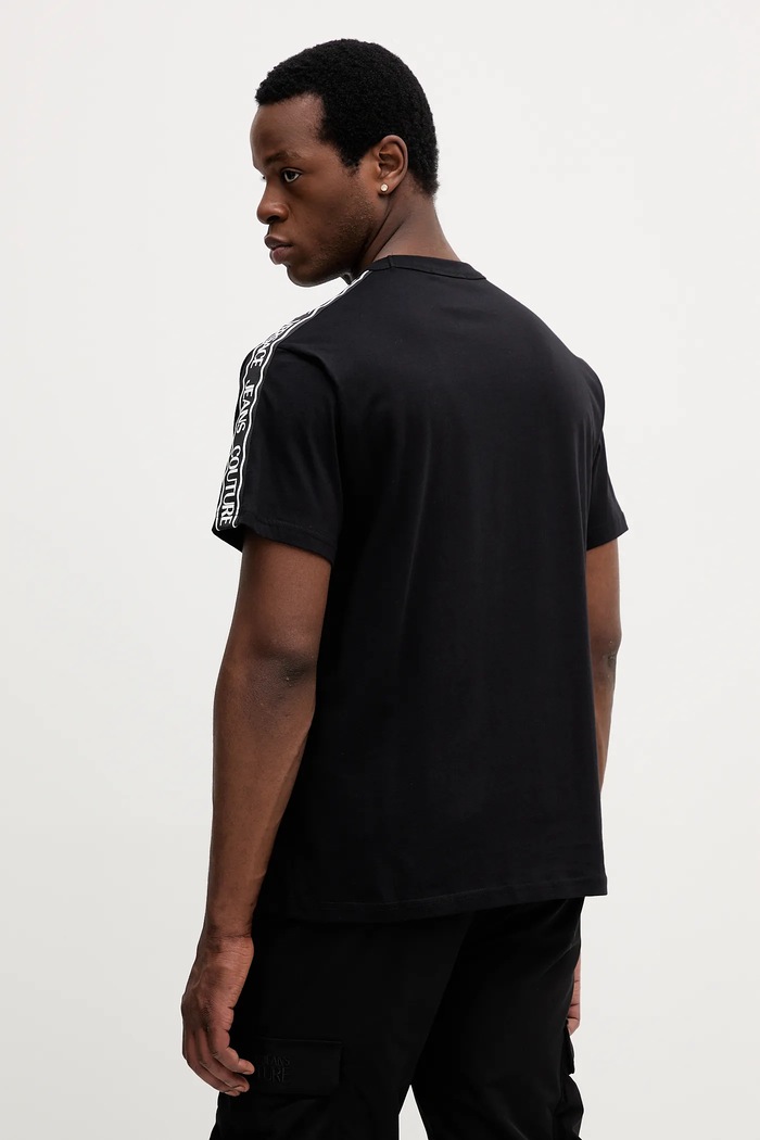 Oblečení Bavlněné tričko Versace Jeans Couture 79GAHC02.CJ01C černá