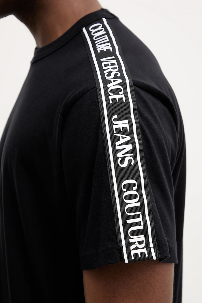Bavlněné tričko Versace Jeans Couture 79GAHC02.CJ01C černá