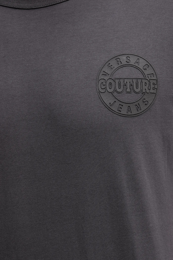 Versace Jeans Couture t-shirt bawełniany 79GAHT06.CJ00T szary