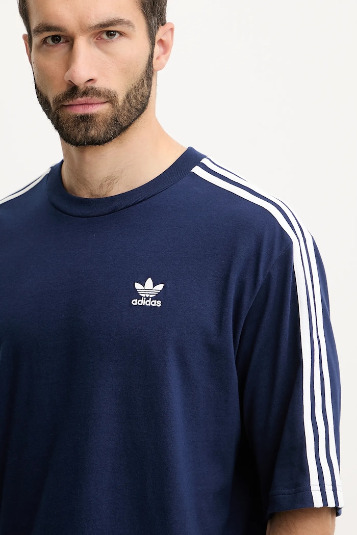 adidas Originals t-shirt bawełniany Adicolor granatowy JP1059