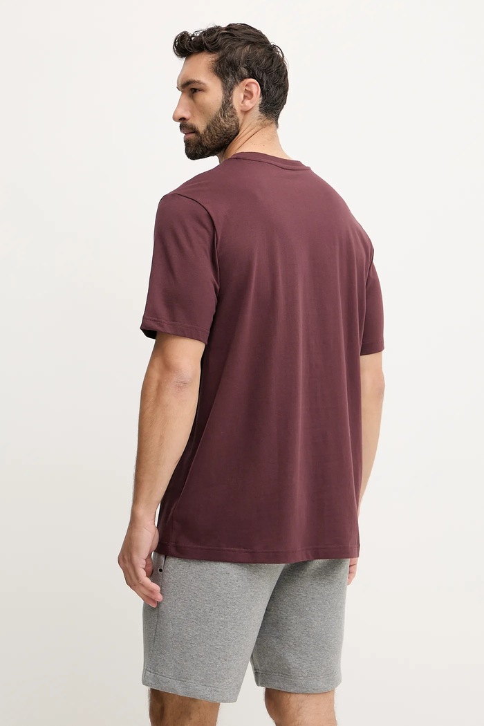 Ρούχα Βαμβακερό μπλουζάκι adidas x Mercedes JW3363 μπορντό