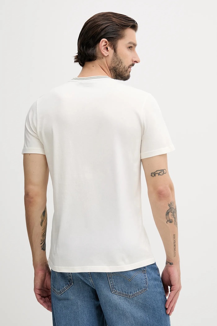 Odzież Barbour T-shirt męski bawełniany AUSTWICK MTS1000 beżowy