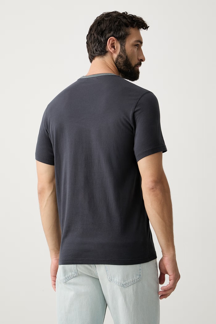 Odzież Barbour T-shirt męski bawełniany AUSTWICK MTS1000 granatowy