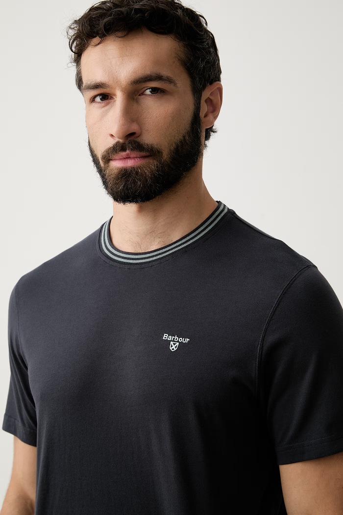 Barbour T-shirt męski bawełniany AUSTWICK granatowy MTS1000