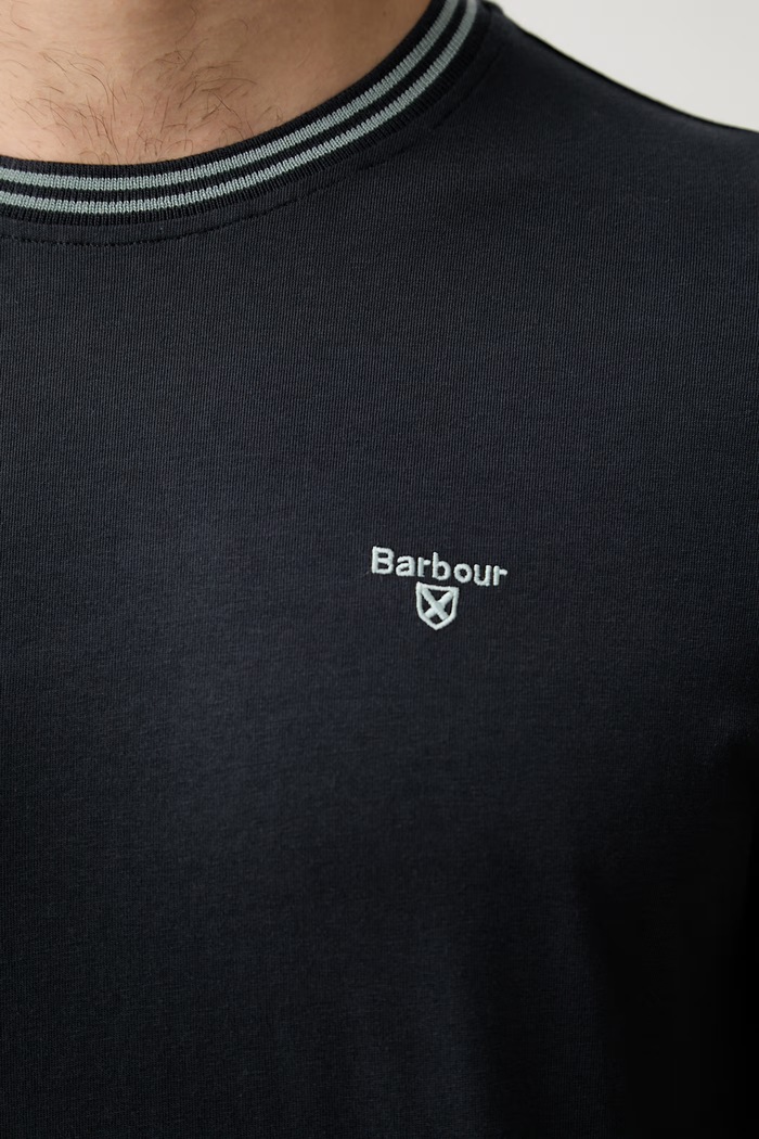 Barbour T-shirt męski bawełniany AUSTWICK MTS1000 granatowy