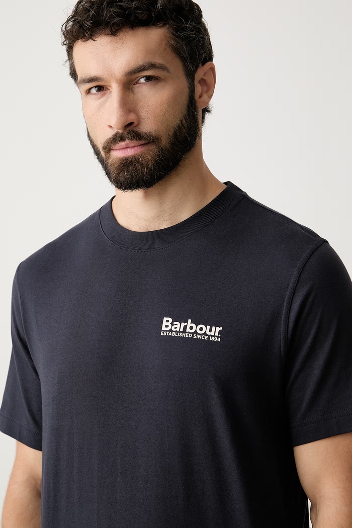Barbour t-shirt ανδρικό βαμβακερό MOONWELL σκούρο μπλε MTS1465