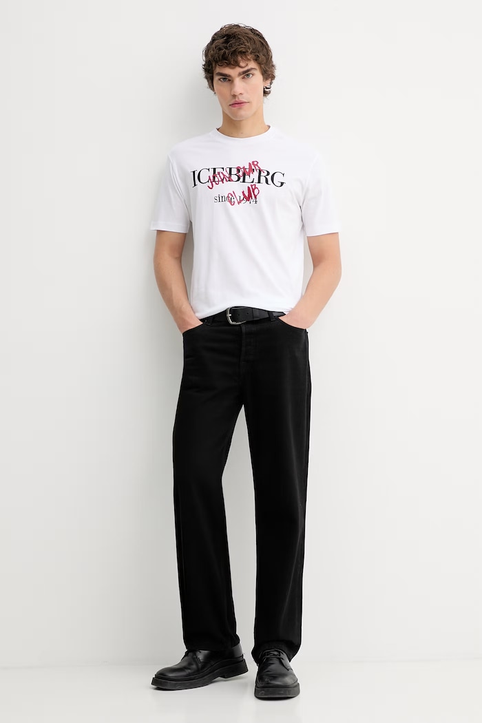 Iceberg tricou din bumbac F010.6325 alb SS26