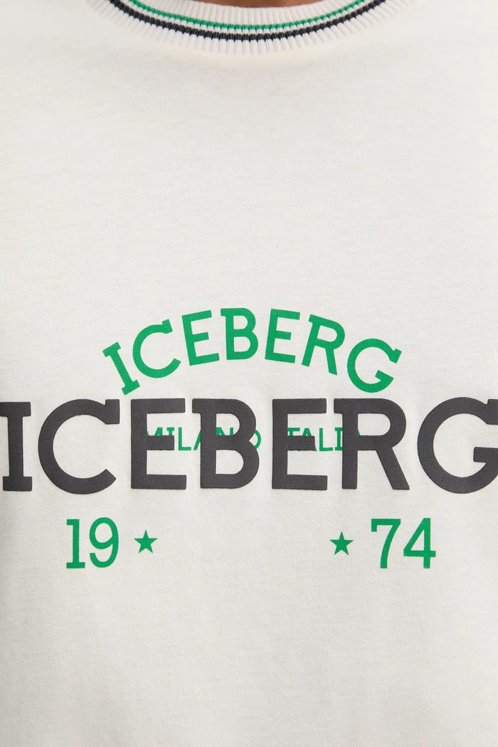 Bavlnené tričko Iceberg F010.6325 béžová