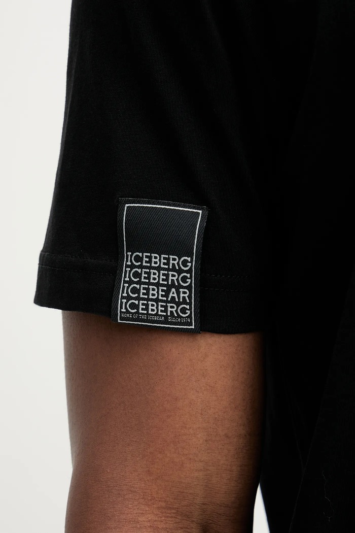 Bavlnené tričko Iceberg F049.6325 čierna