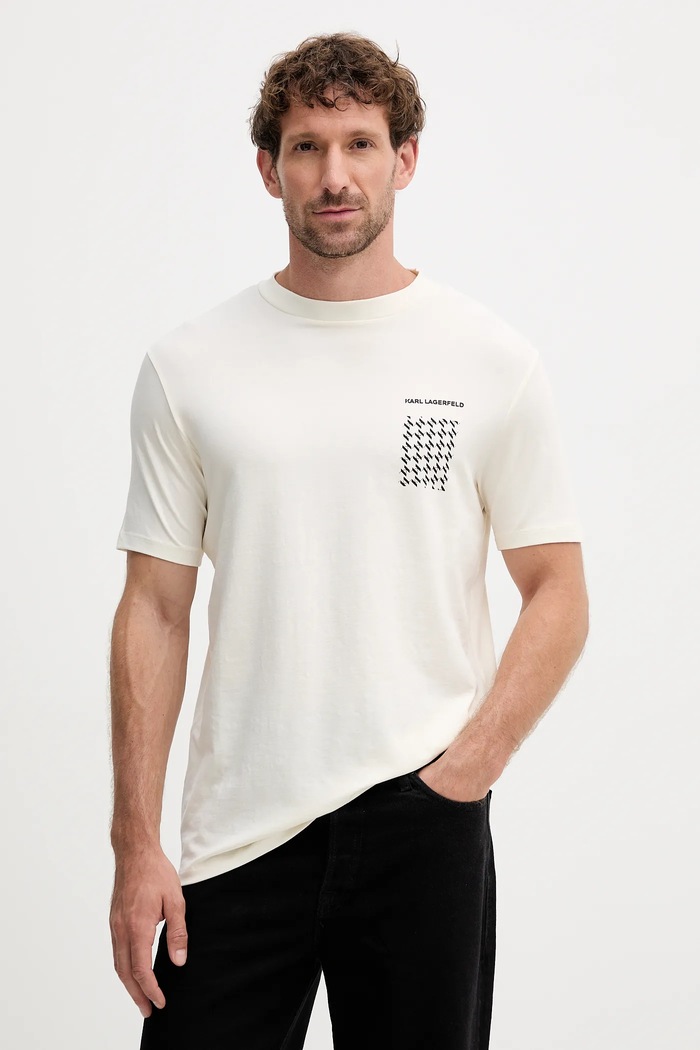 Odzież Karl Lagerfeld t-shirt 554221.755034 beżowy