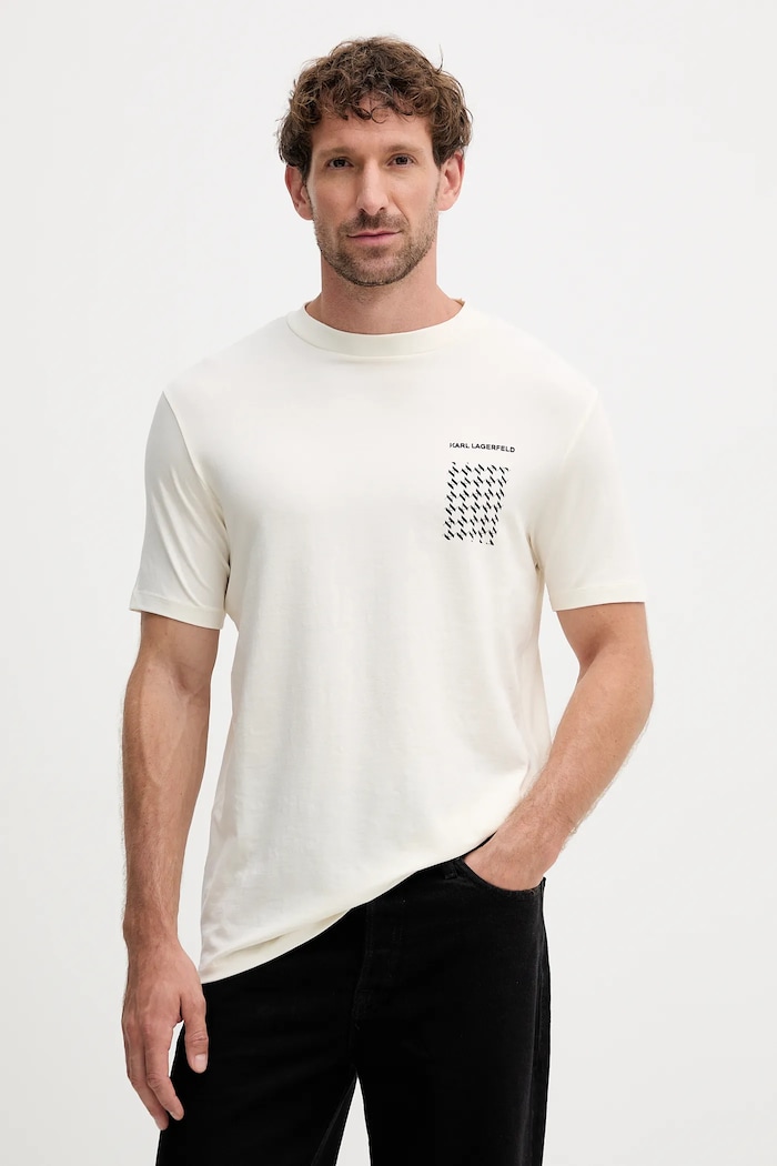 Odzież Karl Lagerfeld t-shirt 554221.755034 beżowy