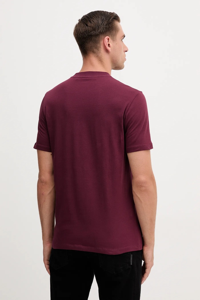 Îmbrăcăminte Karl Lagerfeld tricou din bumbac 554235.755051 burgundia