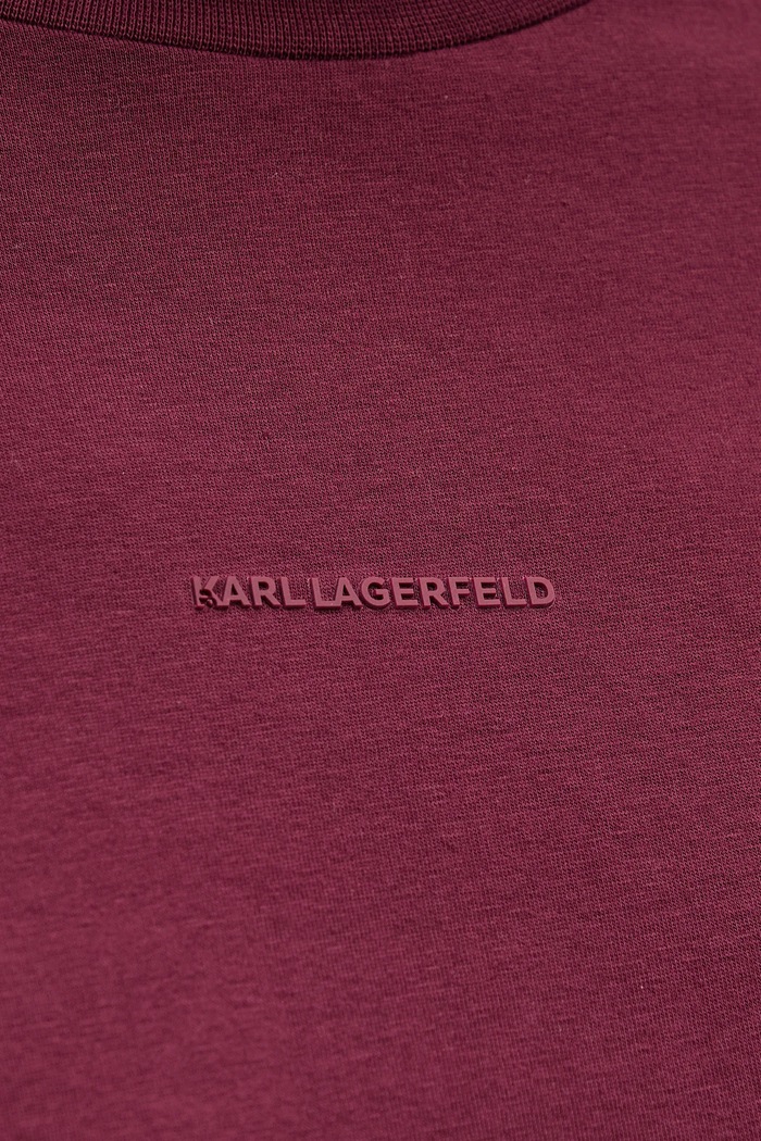 Karl Lagerfeld tricou din bumbac 554235.755051 burgundia