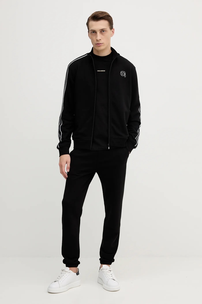 Bavlnené tričko Karl Lagerfeld 554235.755051 čierna AW25