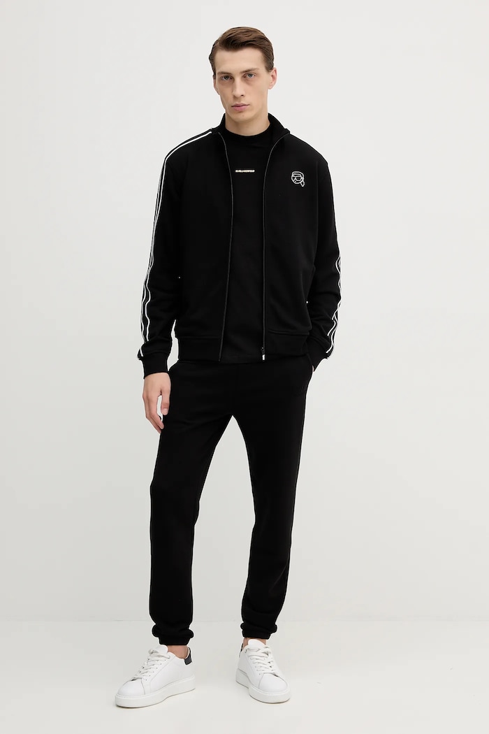 Bavlnené tričko Karl Lagerfeld 554235.755051 čierna AW25