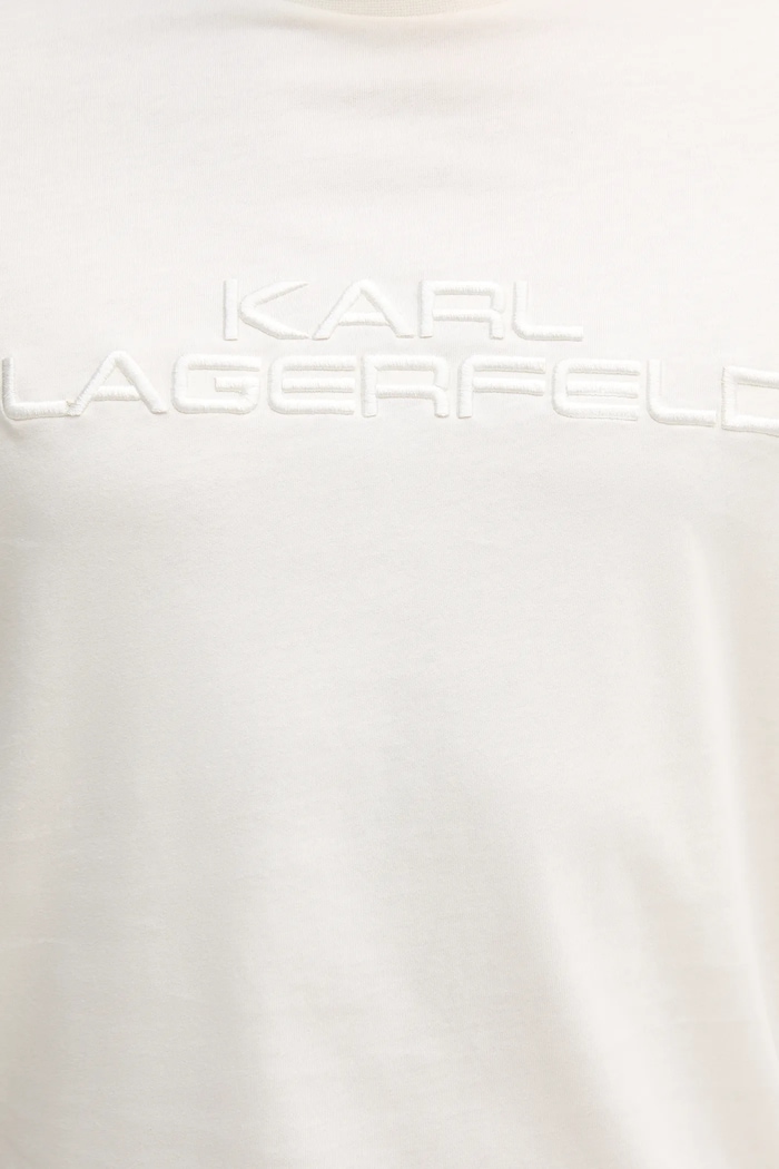 Bavlnené tričko Karl Lagerfeld 554227.755037 béžová