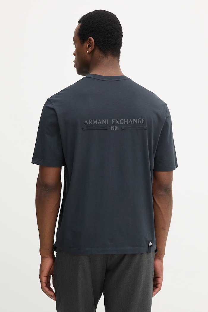 Oblačila Bombažna kratka majica Armani Exchange XM001072.AF16283 mornarsko modra