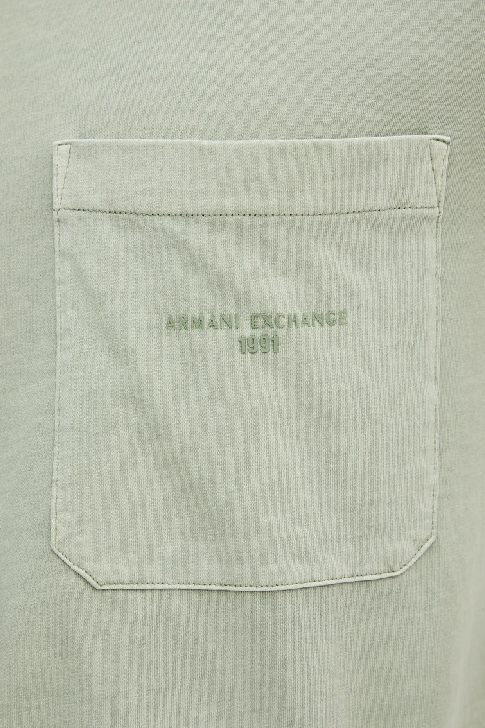 Bombažna kratka majica Armani Exchange XM001072.AF16283 zelena
