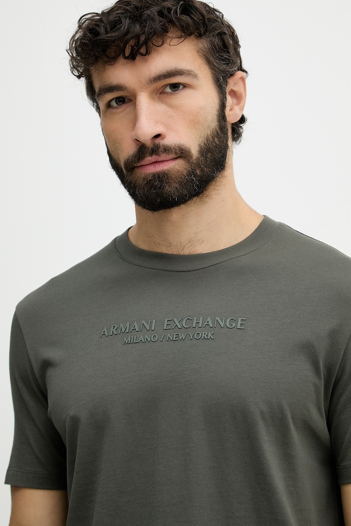 Armani Exchange basic tričko pánske bavlnené zelená XM001280.AF10361