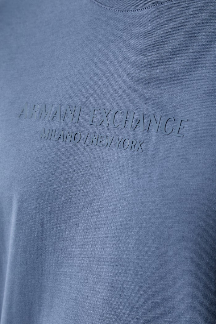Armani Exchange футболка basic мужская хлопковая XM001280.AF10361 голубой