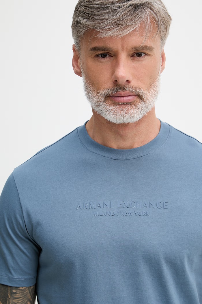 Armani Exchange basic tričko pánské bavlněné modrá XM001280.AF10361
