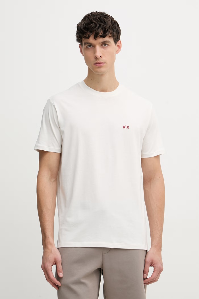 Armani Exchange tričko pánske bavlnené béžová XM001568.AF10358