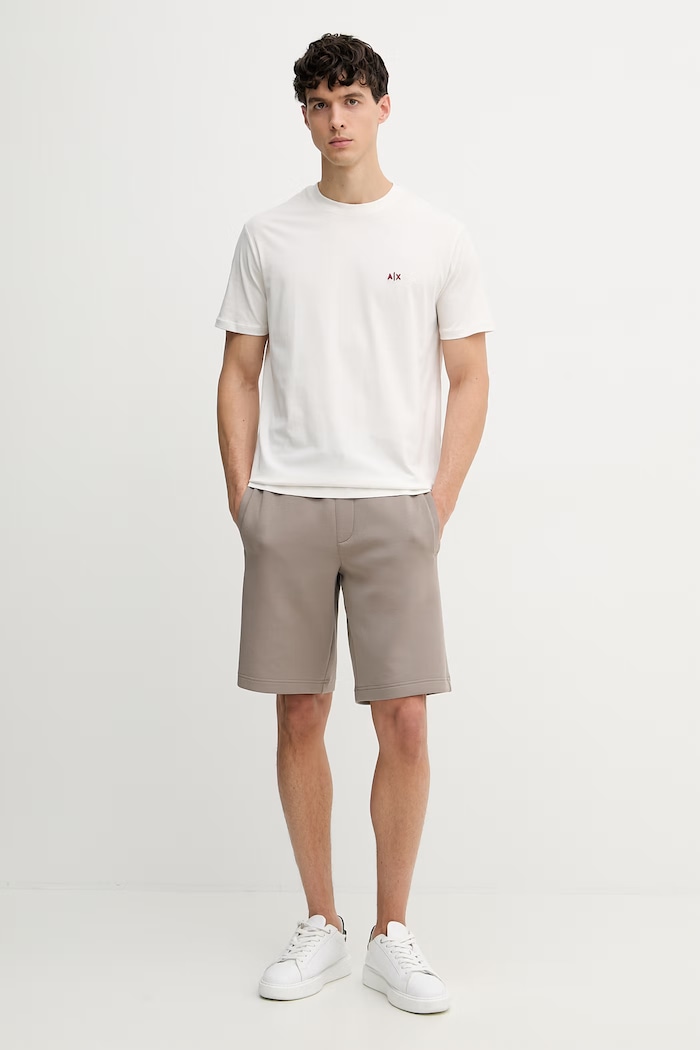 Armani Exchange tričko pánske bavlnené XM001568.AF10358 béžová SS26