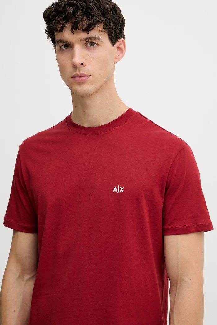 Armani Exchange tricou pentru bărbați, din bumbac rosu XM001568.AF10358