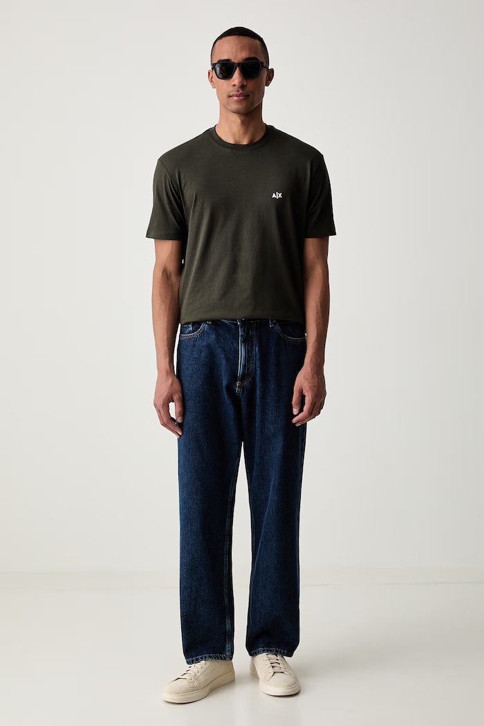 Armani Exchange tricou pentru bărbați din bumbac XM001568.AF10358 verde SS26