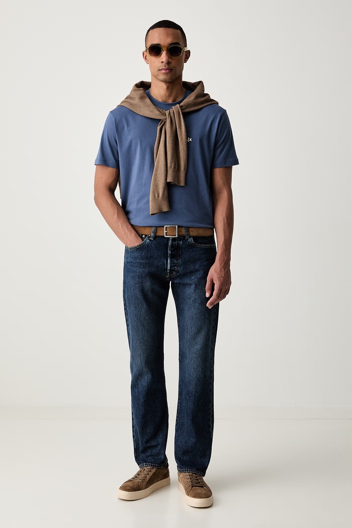 Armani Exchange tricou pentru bărbați din bumbac XM001568.AF10358 albastru SS26