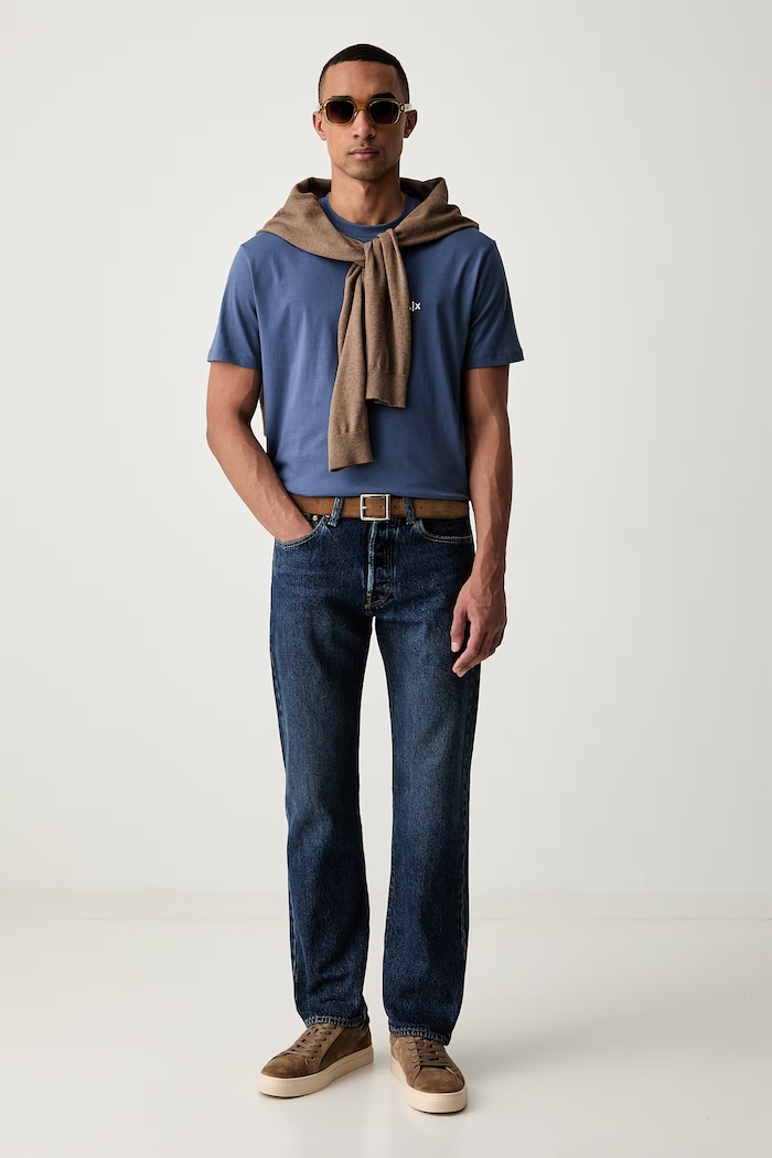 Armani Exchange tricou pentru bărbați din bumbac XM001568.AF10358 albastru SS26