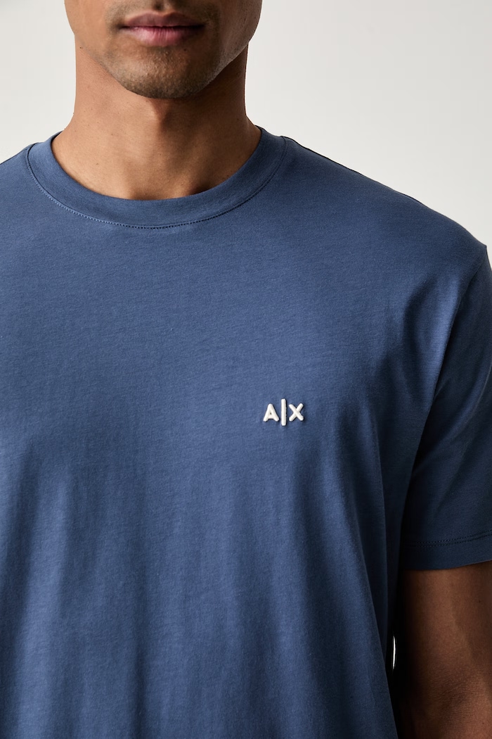 Armani Exchange tricou pentru bărbați din bumbac albastru XM001568.AF10358
