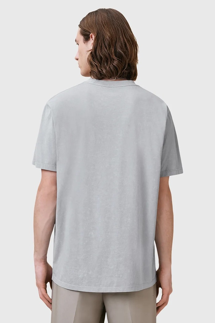 Памучна тениска AllSaints SAKA сив M016JC