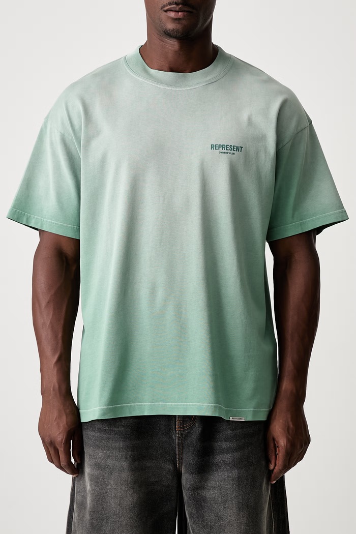 T-shirt oversize bawełniany męski OCM41114 zielony