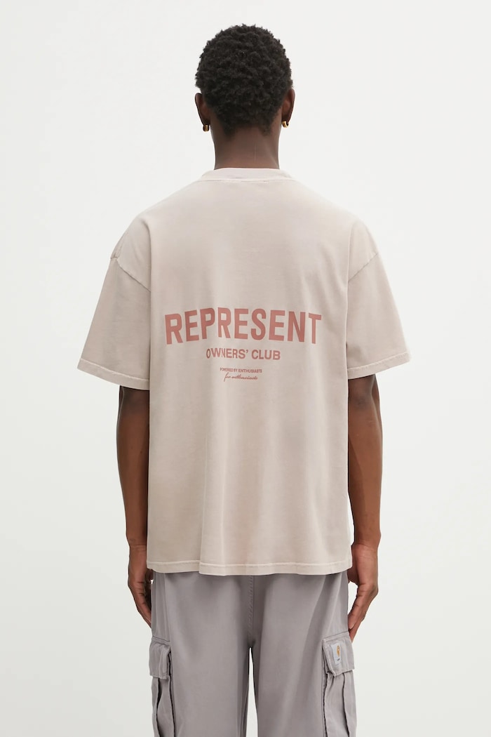 Represent cotton t-shirt Owners Club cotton beige OCM41114