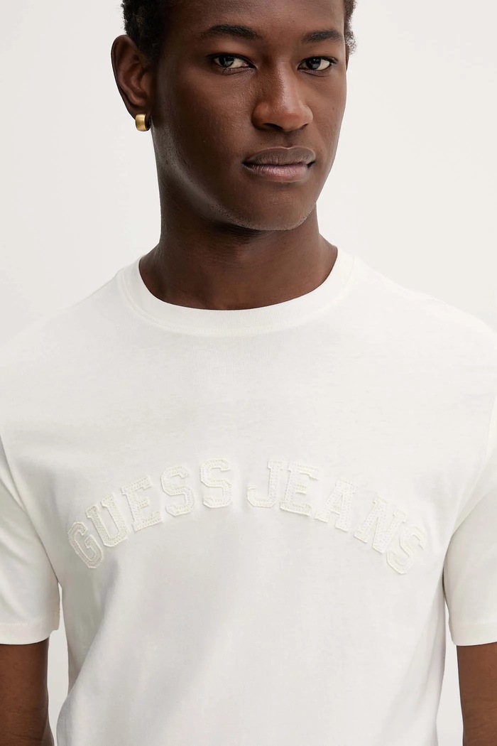 Guess Jeans tricou din bumbac bej M5YI05.K8HM0